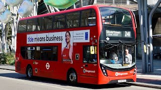 London Bus Route 241  Silvertown to Stratford City  Subtitles [upl. by Yanat]