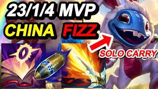 Wild Rift China Pro Fizz Jungle  Sovereign 129LP Rank Gameplay  Build Rune  Cottontail Fizz Skin [upl. by Alegnaed23]