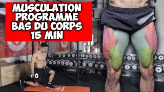 MUSCULATION PROGRAMME BAS DU CORPS 15 MINUTES [upl. by Ahsaercal]