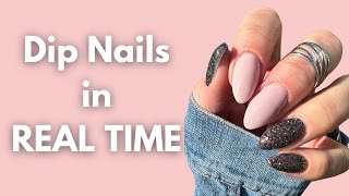 REAL TIME Dip Nails at home for Beginners [upl. by Ahsirak733]