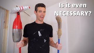 How do you clean off drywall dust before painting [upl. by Kant]