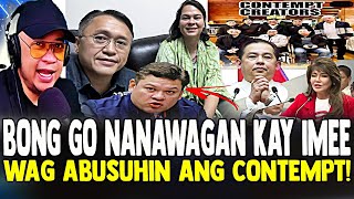 NAGSALITA NASEN BONG GO PAOLO DUTERTE MAY PANAWAGAN KAY IMEE AT SA KAMARA WAG ABUSUHIN ANG CONTEMPT [upl. by Entroc]