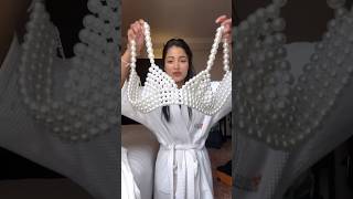 Styling Viral Pearl Bralette Top 😍 GRWM [upl. by Ahseuqram472]