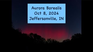 Aurora Borealis  Northern Lights  Southern Indiana October 8th 2024 1258 AM EST [upl. by Legnalos]