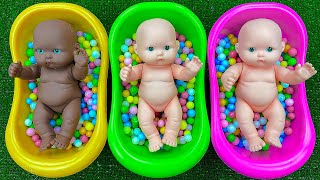 Very Satisfying Video Mixing Rainbow 🌈 Skittles Candy 🍭 in Magic BathTubs So Relaxing Video [upl. by Meghann43]