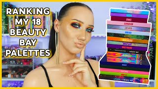 ALL 18 OF MY BEAUTY BAY PALETTES RANKED FROM BEST TO WORST  MAKEMEUPMISSA [upl. by Canica490]