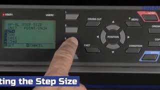 How to set the step size on the Graphtec FC8600 [upl. by Jaclin]