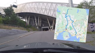 Driving from Oslo city to Holmenkollen [upl. by Einner]