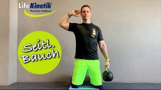 Rumpftraining  seitliche und schräge Bauchmuskulatur mit Kettlebell oder Kurzhantel [upl. by Laicram]