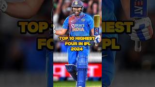 🔥🔥🔥Players With Most Fours In IPL 2024 TOP 10 CRICKET  iplchampions [upl. by Kiernan108]