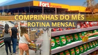 compras do mês FORT atacadista cvalores pra 3 pessoas vlog [upl. by Tipton]