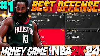 NBA 2K24 CRAZY OFF THE HOOK BEST FREELANCE OFFENSE SETTINGS [upl. by Ailuj]