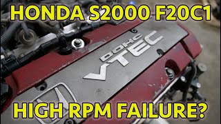 Honda S2000 F20C1 Catastrophic Engine Teardown User Error Negligence OR BOTH [upl. by Annaihs]