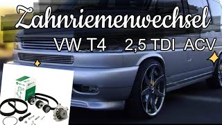 VW T4 Zahnriemenwechsel 25 TDI ACV VW T4 Timing Belt Replacement 25 TDI ACV [upl. by Stacee]