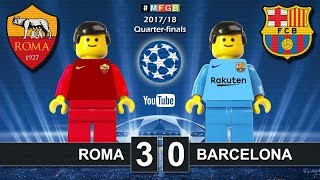 Roma vs Barcelona 30 • Champions League 2018 1004 Roma Barcellona Goals Highlights Lego Football [upl. by Honebein]