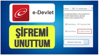 EDevlet Şifremi Unuttum  EDevlet Şifresi Nasıl Alınır [upl. by Appolonia]