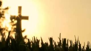 Cross with Grass and Sunrise Background Motion Video Loops HD [upl. by Ahtelat]