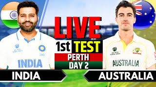 India vs Australia 1st Test Day 2  IND vs AUS Live Match  Live Cricket Match Today Last 33 Over [upl. by Bowles104]