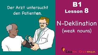 Learn German Intermediate  NDeklination  Weak Nouns  B1  Lesson 8 [upl. by Cassandre]