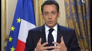 Allocution du président de la République Nicolas Sarkozy [upl. by Dorcea82]