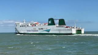 MV Isle of Inisheer Departs Calais 4724 [upl. by Aisekal]