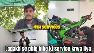 Ladakh Jane se phle bike ki service karwa liya [upl. by Lubin812]