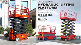 manual hydraulic lifting Mini elevator shop lifter hydraulic aerial work electric mobile scissor [upl. by Cresida]