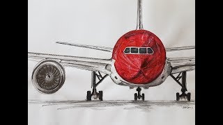 Norwegian Air Boeing787Drawing timelapse [upl. by Aleemaj]