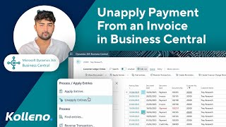 MS Dynamics 365 Business Central Tutorial  How To Unapply a Payment from an Invoice [upl. by Herzel]