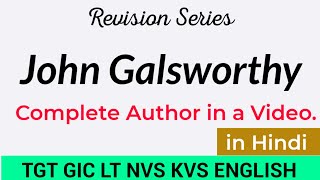 MCQ On John Galsworthy and his work for Up tgt Questions answer [upl. by Rooker]