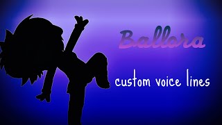 Custom Voice Lines  Ballora FNaF [upl. by Aihsatsan]