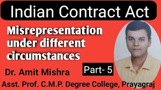 Misrepresentation in other circumstances  Section 181 Of Indian Contract Act 1872 in Hindi [upl. by Alimat]