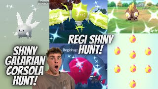 ✨Shiny Galarian Corsola Hunt 7k Event Eggs Shiny Regieleki amp Regidrago Raids in Pokemon Go✨ [upl. by Nydroj949]