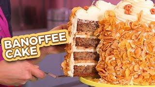 BANOFFEE MEGA CAKE  Banana amp Toffee Yum  How To Cake It [upl. by Eiramacissej497]