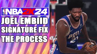 Joel Embiid Signature Fix NBA2K24 theprocess joelembiid [upl. by Gnet]