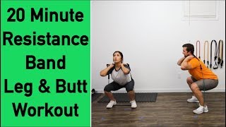 20 Minute Resistance Bands Workout for Legs and Butt  Tone Your Legs Now [upl. by Leamse213]