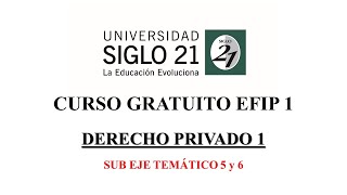 EFIP 1 SIGLO 21  DERECHO PRIVADO 1 SUB EJE TEMÁTICO 5 y 6 [upl. by Onia]