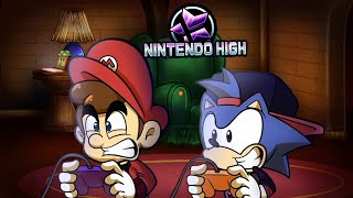 Nintendo High  Mario Vs Sonic Playing Video Games [upl. by Smoht815]