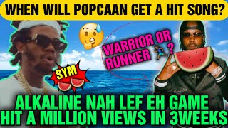 Alkalines Latest Hit Smashes One Million Views Popcaan Drops New Track quotwarrior But It Flap [upl. by Eisdnyl535]