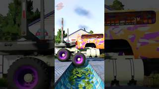 Logging Road Train vs Upside Down Speedbump short beamng beamngdrive beamngcrashes trucksvs [upl. by New]