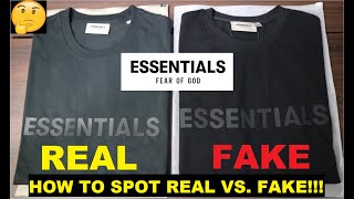 HOW TO SPOT A REAL VS FAKE FOG ESSENTIALS TEE [upl. by Ajdan]