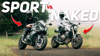 Honda CBR650R vs CB650R Mountain Run  Pure Sound [upl. by Nilad27]