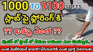 low cost flooring in telugu  Flooring Techniques FLOORING ESTIMATION CALCULATION ALL MATERIAL COST [upl. by Harragan762]