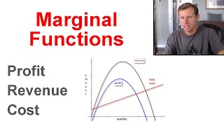 Marginal Functions Profit Revenue and Cost Calc 1 [upl. by Airogerg948]