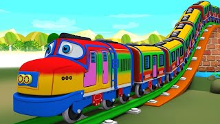 Cocomelon Color Train  Wheels on the Train  Baby Nursery Rhymes [upl. by Mapes286]