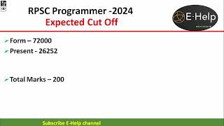 RPSC Programmer Exam 2024 Cut Off Predictions amp Analysis [upl. by Roumell563]