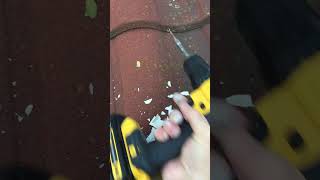 How to repair a dented steel roof Popping out dents from underneath [upl. by Cynthia731]