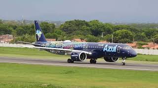 Pouso e decolagem do Embraer E195E2 ERJ 190400 STD em Teresina [upl. by Asilehs]