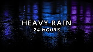 24 Hour Rain Sounds for Sleeping  Heavy Rain for Insomnia Relief [upl. by Nod171]