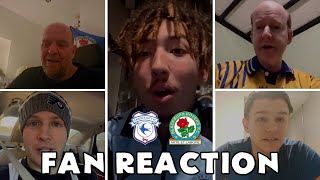 CARDIFF CITY 1 BLACKBURN ROVERS 3  FAN REACTION [upl. by Strade]